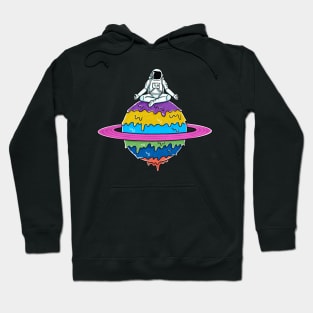 Astronaut and melted planet Hoodie